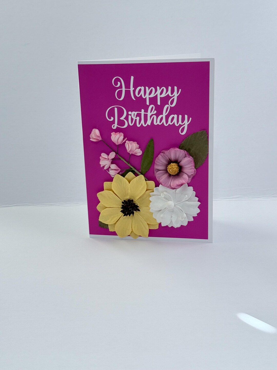 Handmade Floral Birthday Card: 3D Flower Greeting Card - Etsy