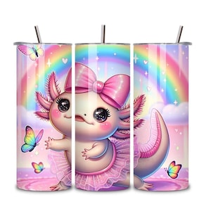 Axolotl Tumbler Wrap, 20 oz, Sea Animal Tumbler Wrap, Mexican sea Tumbler Wrap