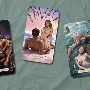 Baraja de Tarot del Amor y la Lujuria: Baraja romántica de 78 cartas con guía imagen 5