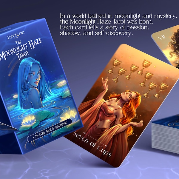 Moonlight Haze Tarot: 78 Kartenkartenspiel und Anleitung