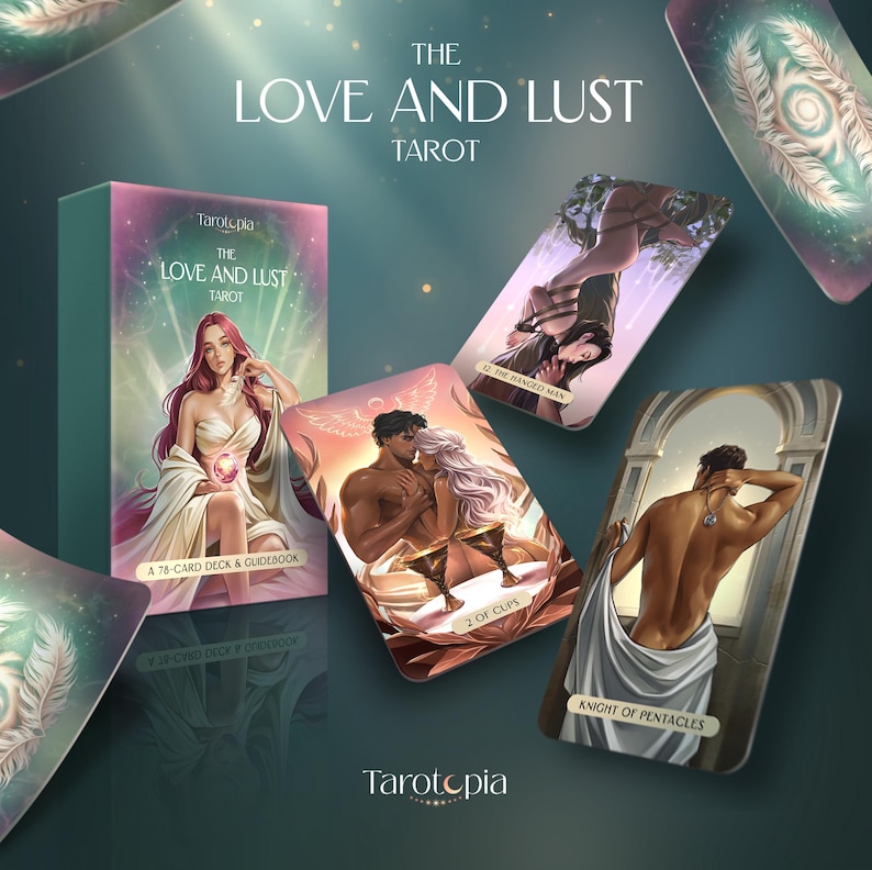 Baraja de Tarot del Amor y la Lujuria: Baraja romántica de 78 cartas con guía imagen 4