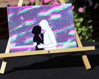 Glitch Love 5x7 Wall Art