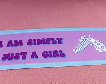 SImply Just A Girl Pocket Knife Sticker