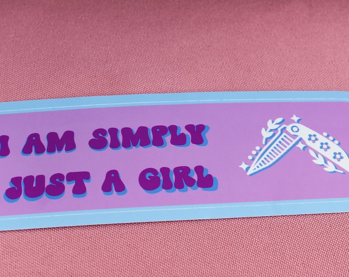 SImply Just A Girl Pocket Knife Sticker
