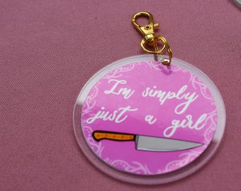 I'm Simply Just a Girl Acrylic Keychain
