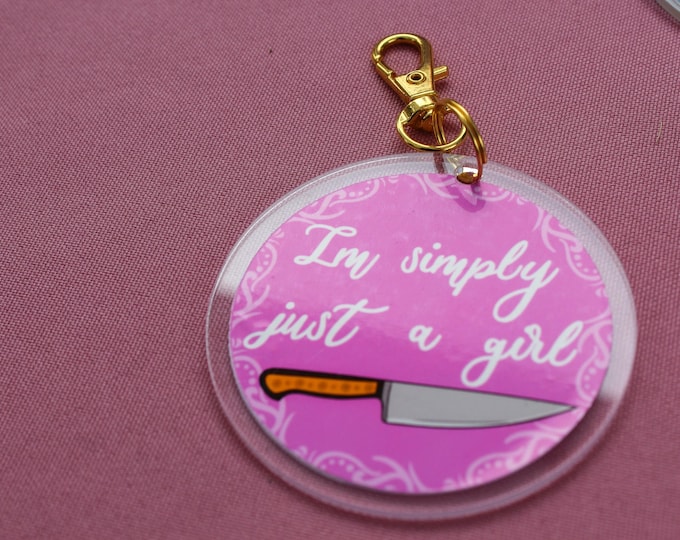 I'm Simply Just a Girl Acrylic Keychain