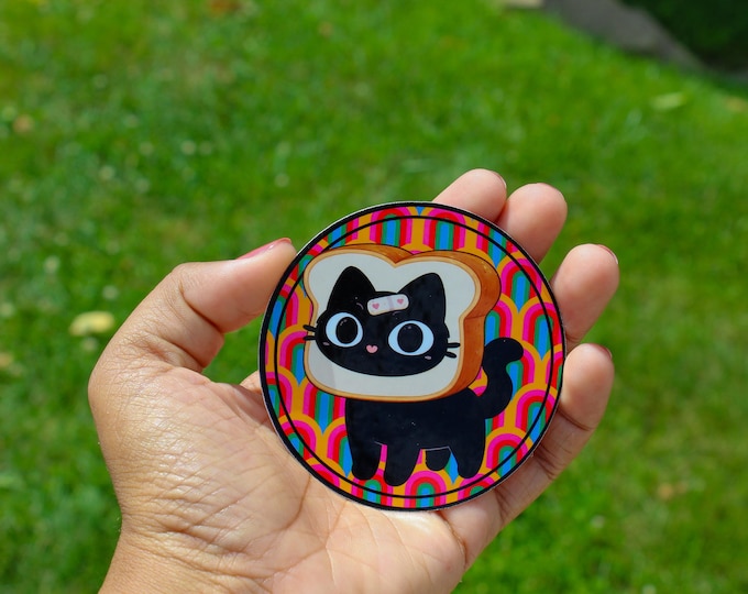 Cute Black Cat Vinyl Sticker