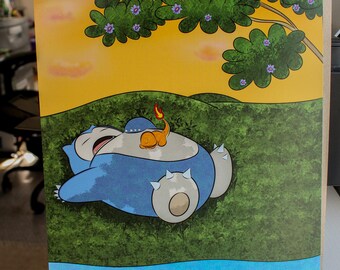 かわいい美的カビゴンポケモンデジタルアートプリント - Etsy 日本