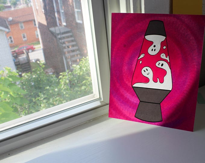 Ghost Lava Lamp Art Print