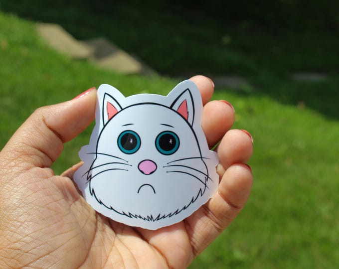 White Cat Sticker