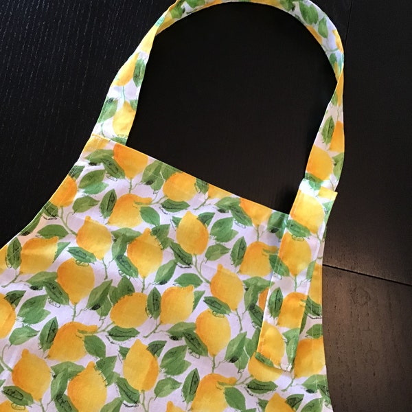 All cotton Lemon Apron for all sizes...even plus sizes