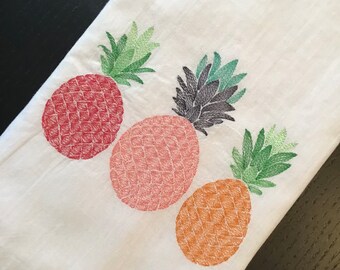 Details about   2 Crocheted Kitchen Towels Summer Tropical Fruit Yellow Woven Pattern Pineapple 