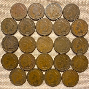 Complete Run of Problem-Free Indian Head Cents 1887-1909: 23 Coins Total