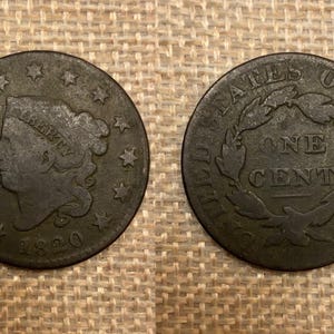 Stora cent - Äkta vintage amerikanska mynt från 1800-talet - Välj efter foto