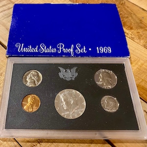 1968-1970 US Proof Sets with 40% Silver Half Dollar - Choose Year - S Mint Coins