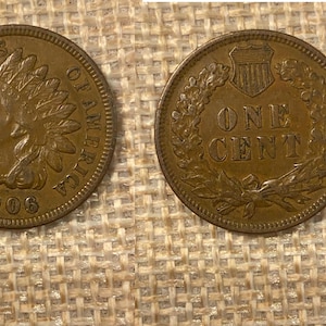 Centesimo INDIAN HEAD XF e di qualità superiore, con foto di ogni moneta