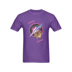 Rock &#39;n&#39; Role Hyrax Men&#39;s T-Shirt – Funny Animal Tee, Cute Hyrax, Perfect for Rock Fans, Unique Graphic Shirt, Comfortable Casual Wear