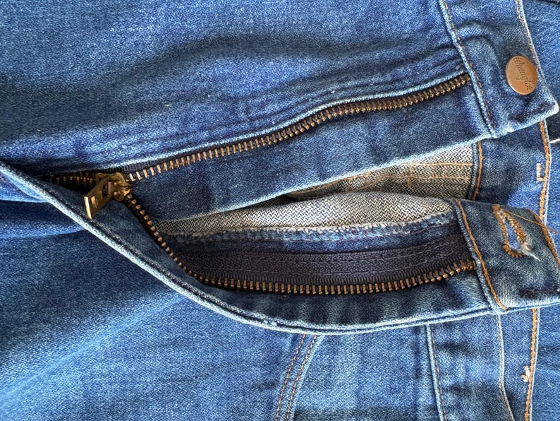 Vintage 1970s Wrangler Blue Jeans Bild 8