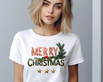 Merry Christmas PNG: Festive Holiday Clipart (Digital Download)