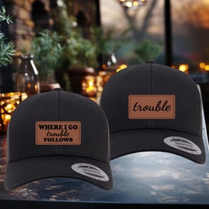Trouble Maker Trucker Hat, Funny Sarcastic Humor Gift