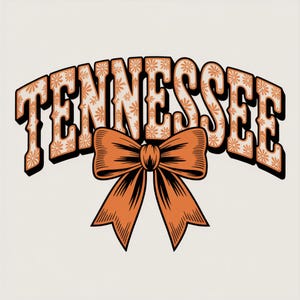 Vintage Tennessee PNG, staat Tennessee, oranje en wit, Game Day, Hound Dog-voetbal, handgetekende digitale download, sublimatieontwerp.