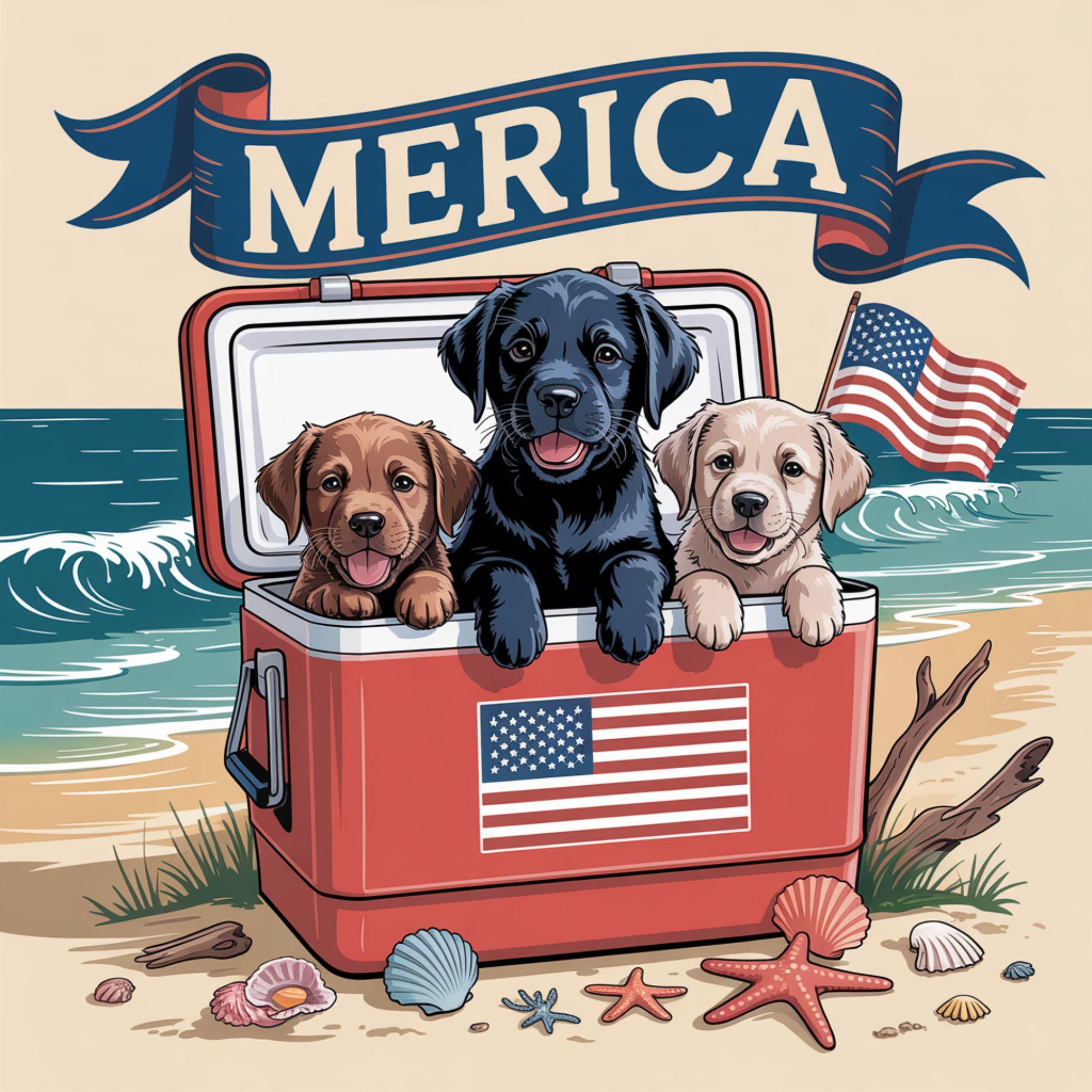 Patriotic Labrador Png, Labrador Png, Fourth of July Png, Kids ...