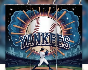 BASEBALL 20oz Skinny Tumbler Wrap PNG, Sports-Themed Tumbler Design, Sublimation Tumbler PNG, Digital Download, 20oz Seamless Tumbler