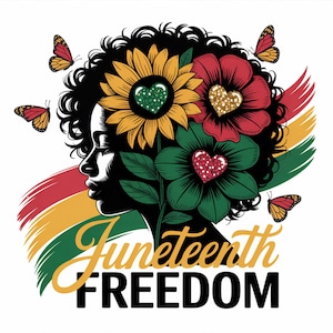 Afro messy bun Juneteenth png, Afro-Amerikaanse png, zwarte vrouw png, Juneteenth png, black lives matter png, Freedom png, download, trendy.