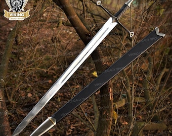 Medieval Handmade Vi-king Sword For Wall Decoration, Custom Made Replica Sword In Damascus Steel, Decorative Vi-king Sword For Wall hanging.