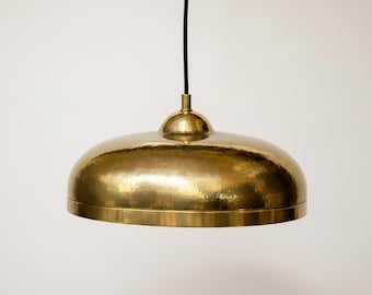 Mosiężna lampa wisząca z kopułą, nowoczesna złota lampa wisząca do kuchni i jadalni