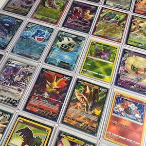 Carte Pokémon en gros lot de 50 cartes Holo/Reverse Holo uniquement, garantie ultra rare à partir de 2 lots achetés (V, VMAX, EX, GX, Radiant Rare)