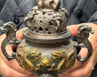 アンティーク龍の銅製香炉 楽天市場】【天然石 開運＆風水アイテム】銅 香炉 (アンティーク調) 龍