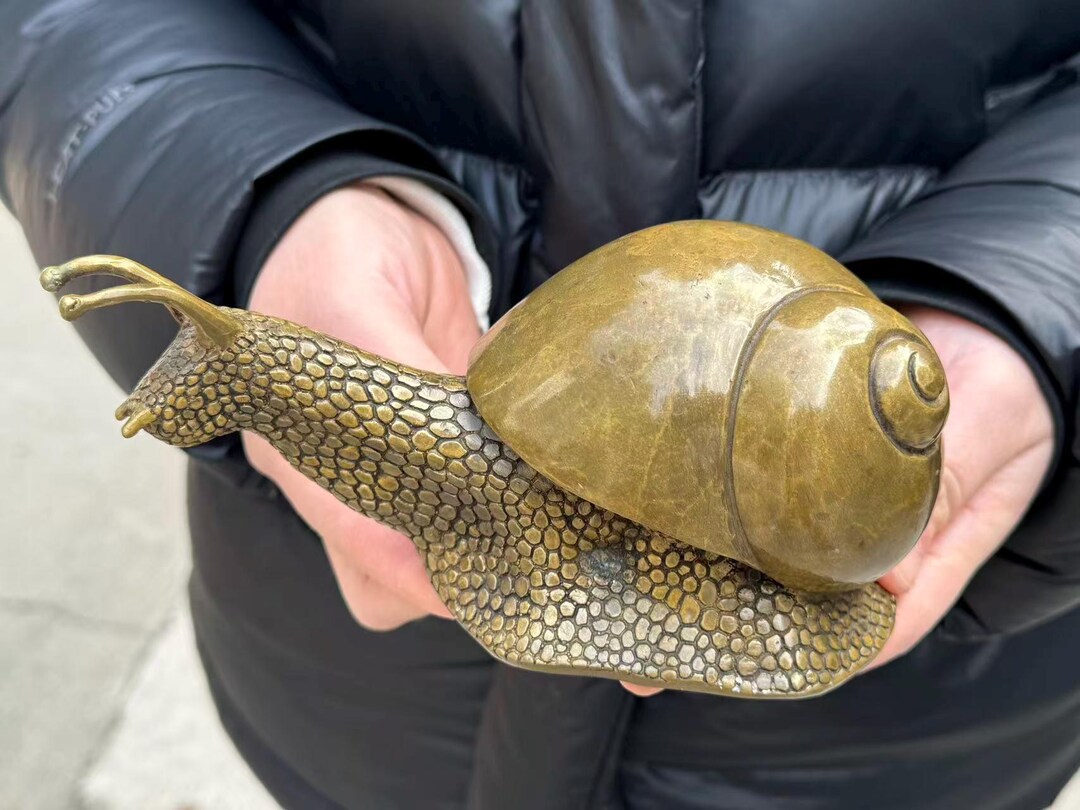 Large Heavy Cast Copper Snail Sculpture Statue Figure Insect Animal ...
