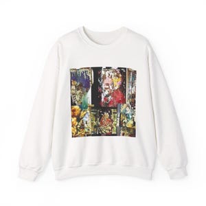 Abstract Collage Portrait sweatshirt | Mixed Media Art, Colorful Photo Montage