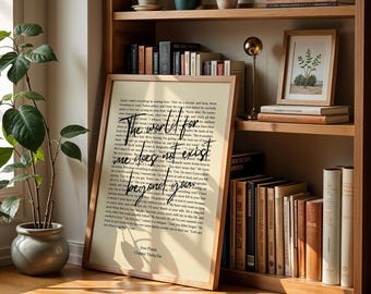 Iron Flame Chapter 36 Poster | "The World For Me Does Not Exist Beyond You" | Fourth Wing Bookish Art | Physical Print Book Quote Decor