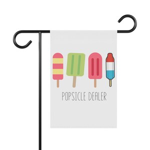 Garden Banner, Funny Kid Friendly Popsicle Design, Outdoor Decor, House Banner, Garden Flag, Yard Sign