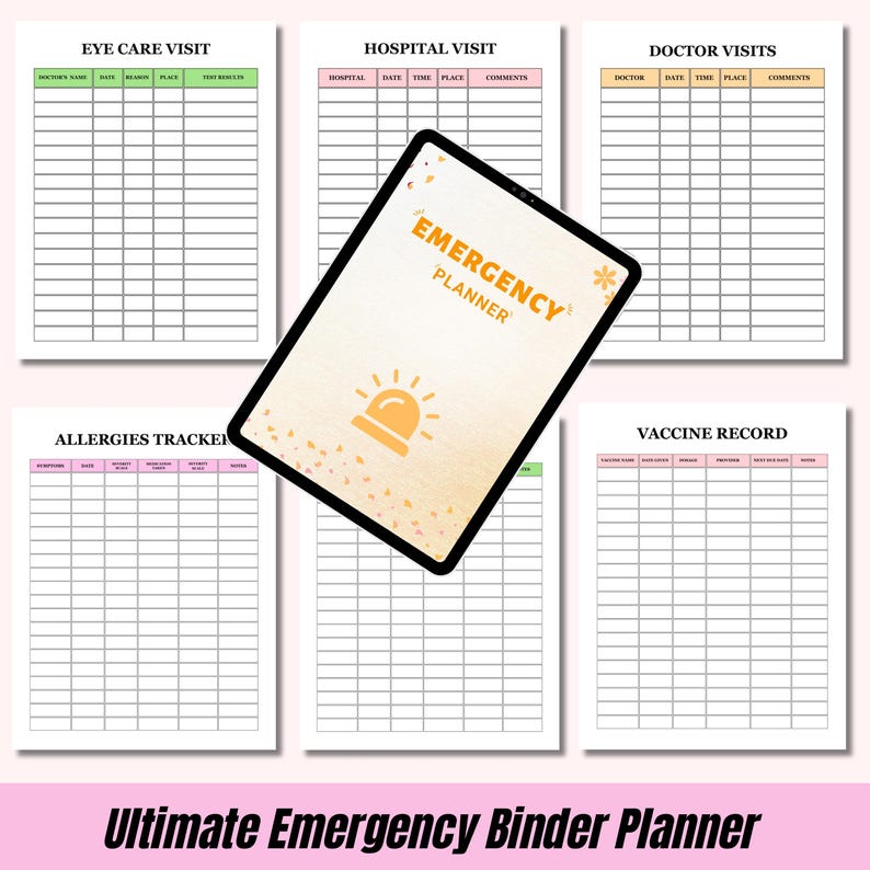 Emergency Binder Printable | End of Life Planner | Family Survival ...