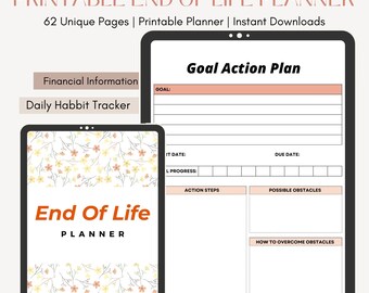 End of Life Planner, In Case Of Emergency Binder, Last Wishes Planner, Estate Planning Binder, Will Preparation, What If Binder, Life Binder