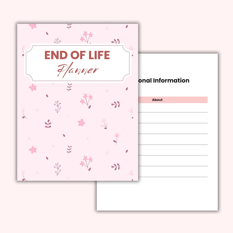 End of Life Planner Printable, When I Die Printable Planner, Emergency ...