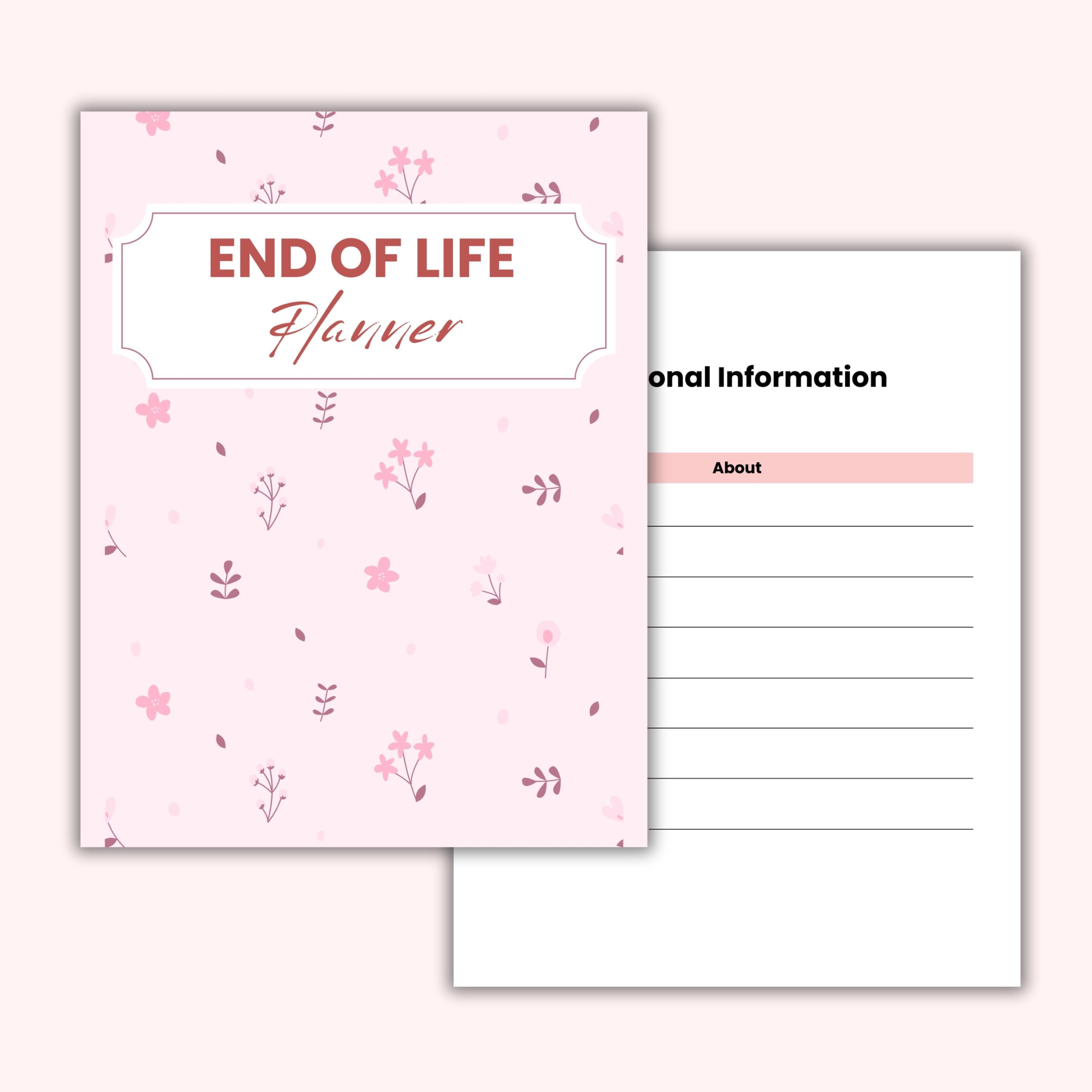 End of Life Planner Printable, When I Die Printable Planner, Emergency ...