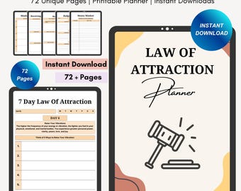 Law of Attraction Planner | Law of Attraction Journal | Manifestation Planner | Manifestation Journal | Spiritual Planner | Manifestation