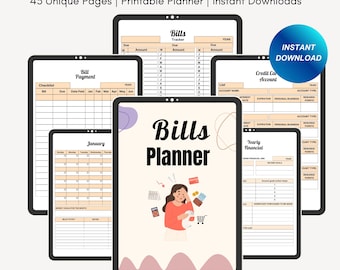 Digital Financial Budget Planner, Undated Digital Planner, Finance Tracker, Goodnotes Template, Portrait Budget Planner, Monthly Budget