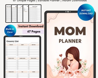 Mama-Planer Zu Hause bleiben Mama-Planer Druckbarer Planer Produktion Planer Druckbarer Planer für Mütter Digitaler Mama-Planer Busy Mom Planer