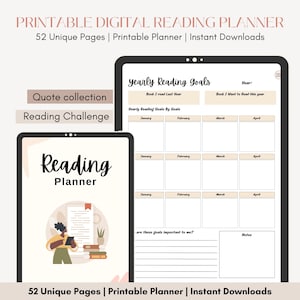 Digitales Lesetagebuch, Book Tracker, Leseplan, Leseplan, digitales Notizbuch, Lesetagebuch, GoodNotes, Buchbesprechung, Bücherregal