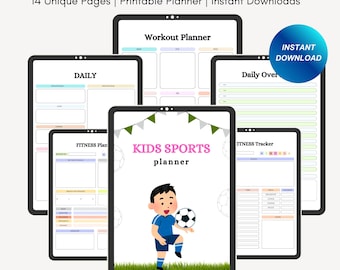 Kids Sports planner Sports Journal Team Mom Binder Mom Sports Planner Baseball Planner Softball Planner Soccer Planner