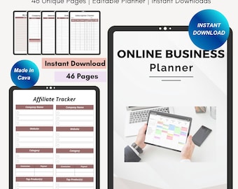 Digital business planner GoodNotes Business planner Undated Digital Planner small business tracker template iPad home business organizer