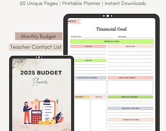 Digital Budget Planner, Digital Financial Budget Planner, Digital Finance Planner, Finance Tracker, Undated Budget Planner,GoodNotes Planner