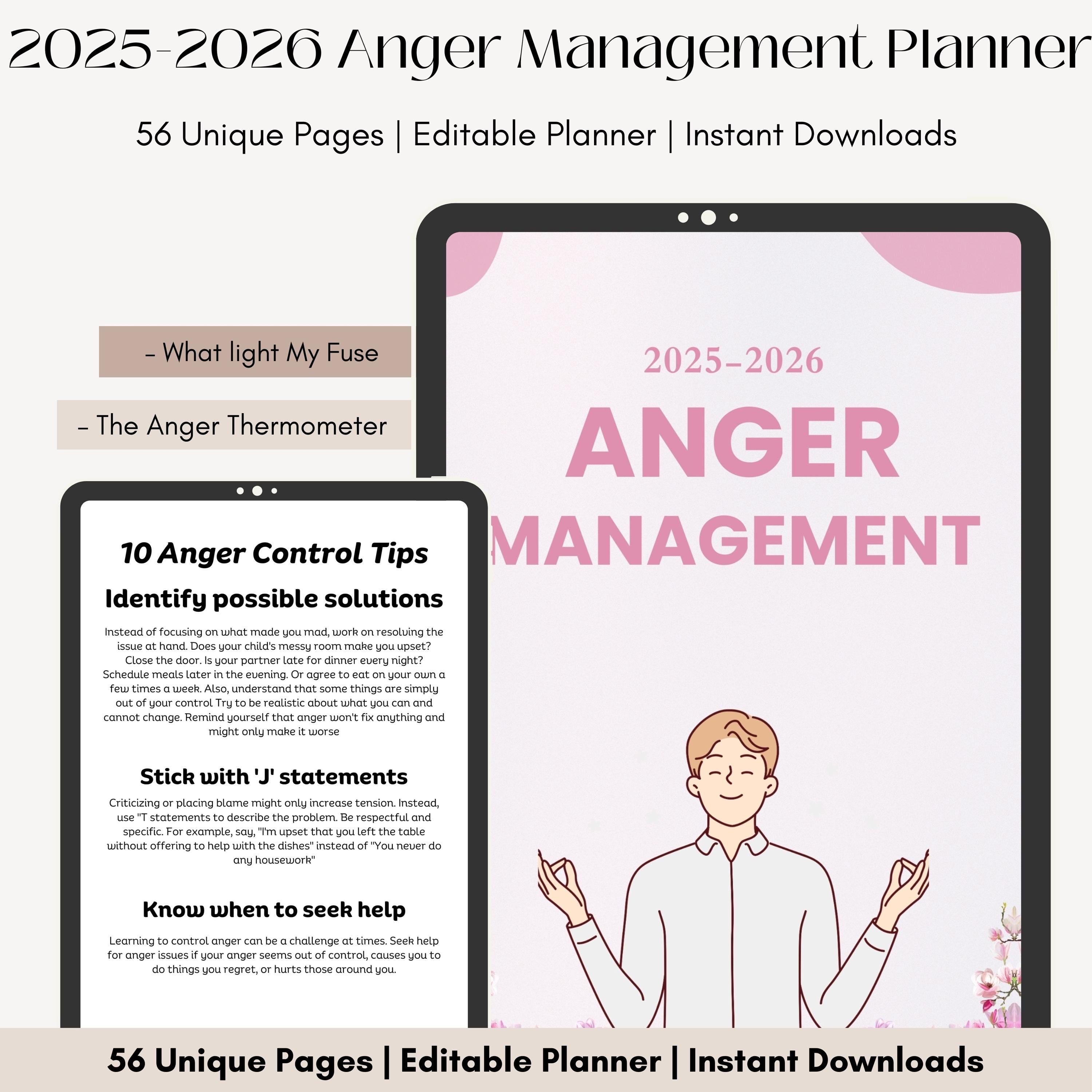 Anger Management Workbook for Teens and Adults, Anger Coping Skill ...