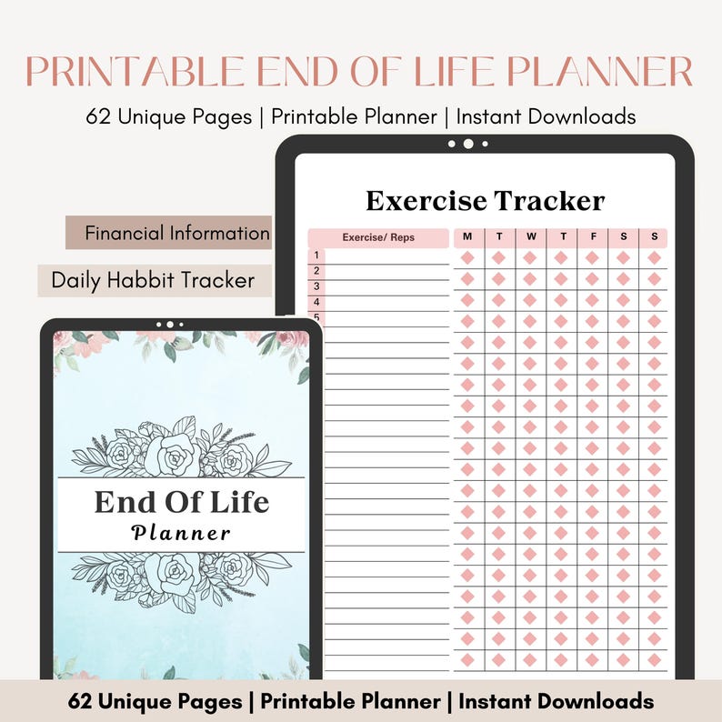 End of Life Planner Fillable Printable PDF, What If Binder Bundle, Just ...