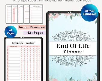 End of Life Planner Fillable Printable PDF, What If Binder Bundle, Just In Case of Emergency Digital Organizer, Emergency Binder Death